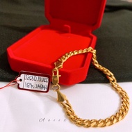 Mikanas Gold Bracelet For Men Aesthetic 18kCUBAN SMALL, Bracelet 18k Gold Pawnable Japan Bracelet, Size 8inches, Gift For Him/her, Non Tarnished