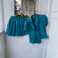 2hand blue set, waist 56 to 62cm, length 37cm, code 311