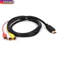 (1.5m)HDMI to 3RCA, HDMI to AV cable