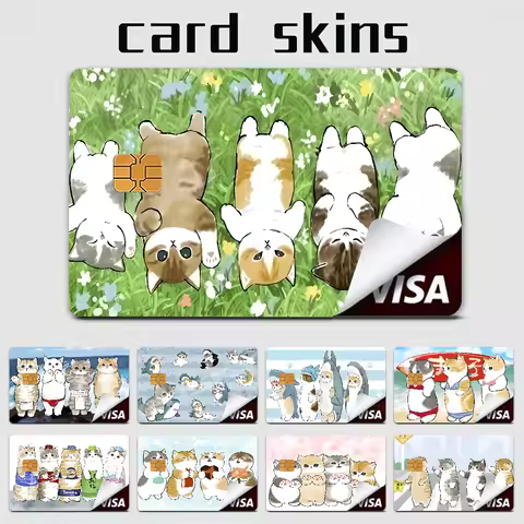 Funny Cat mofusand 100% Hot Sale Amine Credit Debit Bank Card Bus Card Film Skin Sticker