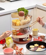 滑梯旋轉火鍋配菜盤-分格收納蔬菜拼盤多功能瀝水菜盤廚房備菜