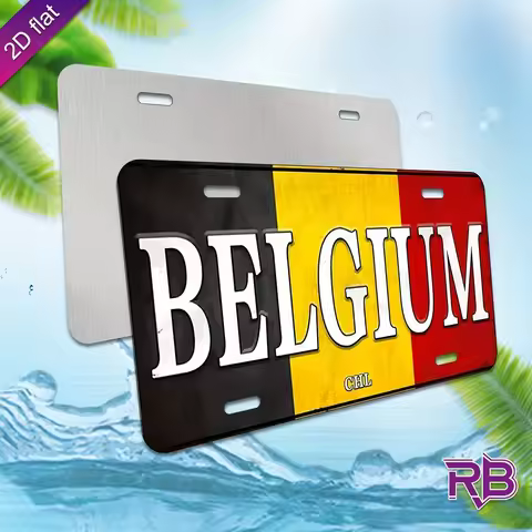 Enable 2D Flat 1pc 12*6In Sign 2D Flat, 1pc Belgium Themed Sign with UV Printing - 30X15 Cm / 11.81X