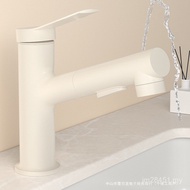 Bathroom Hot and Cold Washbasin White Lift Washbasin Washbasin Pull-out Household Washbasin Faucet A