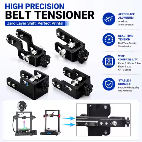 3D Printer Parts Belt Tensioner for Ender3 CR10 Series Stretch Tension Belt Profile 2020 X-axis 2040