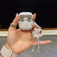 Small Fresh Lily For Huawei Freeclip2 Headphone Case Transparent Blue Flower Freebuds7i Anti-drop Se