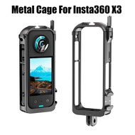 20230830 Metal Cage Frame FOR Insta360 ONE X3 Protective Case Cage Action Camera Rig with Cold Shoe Mount Camera Cage for Insta360 X3 Accessories