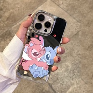 Lovers hug phone case for iPhone 16/15/14/13/12/11/PRO MAX/MINI/PLUS/X/XR mirror anti-drop and shock