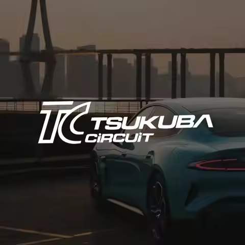 1pc JDM TSUKUBA CIRCUIT Racing Sticker - Tokyo Track Theme Vinyl Decal for Car Truck Motorcycle Helm