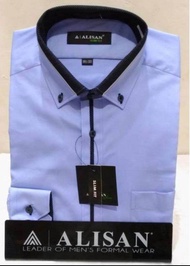 BAJU ALISAN LENGAN PANJANG LIST UNGU 1 // KEMEJA FORMAL PRIA LENGAN PANJANG SLIMFIT