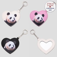 [8 Seconds x Bao Family] Korea FW24 Panda Aibao Heart Shaped Mirror Keychain