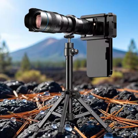 APEXEL New Metal 36X Telephoto Zoom Lens with Tripod Universal Clip Telescope for iPhone Samsung Sma