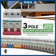 [SIRIM] EPS 3 Pole MCB 10-63 AMP Electric Miniature Circuit Breaker DIN Rail Installation