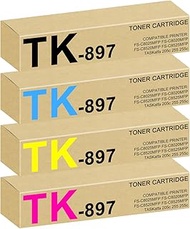 TK-897 Toner Cartridge - Compatible for TK897 TK-897K TK-897C TK-897M TK-897Y for FS-C8025MFP FS-C80
