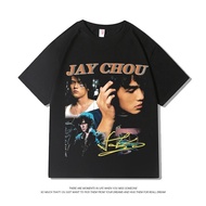 JayChou Vintagehiphop美式复古重磅周杰伦短袖t恤男无则加勉Jay Chou Vintagehiphop American retro heavyweight Jay Chou short sleeved T-shirt3.13