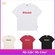 ML2 Korean Local Stock Kodak K6223LRS26 Essential Big Logo Short Sleeve T-Shirt BLACK TEE K-FASHION 