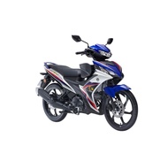 Yamaha LC135 V8 FI 5MRO 135LC 100% Original HLY Cover Set With Sticker Body DPBMC BLUE WHITE BIRU PU