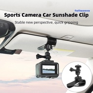 FM_ Car Sun Visor Camera Mount 360 Degree Rotation Anti-slip Lock Shockproof Vlog Video Holder Sport Camera Bracket for GoPro for Osmo Pocket 3