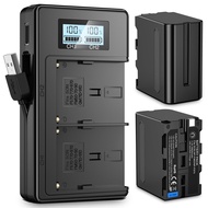 2 x 8800mAh Rechargeable NP-F970 Batteries and Charger, NP-F970 Battery Replacement for Camorder/Vid