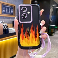 OPPO A79 5G A2 5G Case Personality Fire With Lanyard