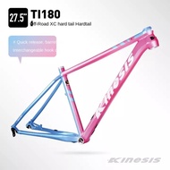 KINESIS 26 27.5 inch mountain bike frame  KINESIS Ti180 lightweight aluminum alloy XC mountain bike 