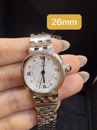 筍價帝舵玫瑰系列26mm帶鑽機械女表 白色表盘