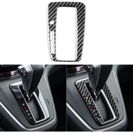 Real Black Carbon Fiber Car Center Console Automatic Gear Shifter Control Panel Trim Sticker Auto Pr