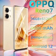 [COD] OPPQ Reno7 New Smartphone 16GB RAM + 512GB ROM Large Capacity 6800mAh Long Battery Life Mobile Phone 6.8 Inch HD Screen Android Phone 24+48MP HD Camera Bluetooth Smartphone Gaming Phone Mobile Phone