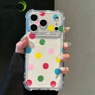 Colorful Dopamine Polka Dots Clear Phone Case For Vivo Y78T Y75S Y73 Y73T Y71T Y70 2020 Y56 Y52 Y11 