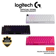 Logitech G Pro X 60 Lightspeed Bluetooth Wireless 60 Percent Keyboard Magenta (Gx-Brown Tactile )