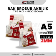 A5 Acrylic Brochure Rack Table Menu Display/ Acrylic Flyer Holder/