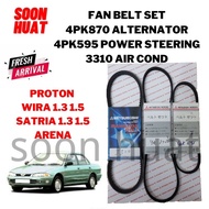 MITSUBISHI Fan Belt Set PROTON Wira 1.3 1.5 alternator power steering air cond 4pk870 4pk595 3310