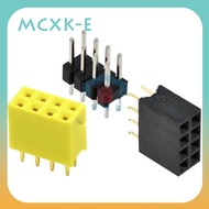 Color Socket Female 2 * 4P Double Socket Yellow 2.54MM Double Strip Socket Socket Socket (10 Pcs)