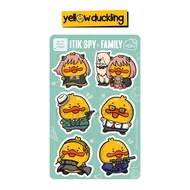 STICKER DUCK - SPY X DUCK Family STICKER SET - SPECIAL LIMITED EDITION - STICKER NCTik - YELLOW DUCK
