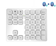 Keyboard Numerik บลูทูธแบบชาร์จไฟได้ Numpad หมายเลขไร้สายสำหรับแล็ปท็อปไอแพดวินโดวส์ Ios แป้นพิมพ์ดิจิตอล Slinet