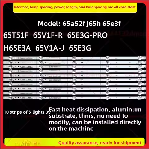 New LCD Backlight Strips for Hisense 65A52F 65E3F 65T51F J65H 65E3G-PRO