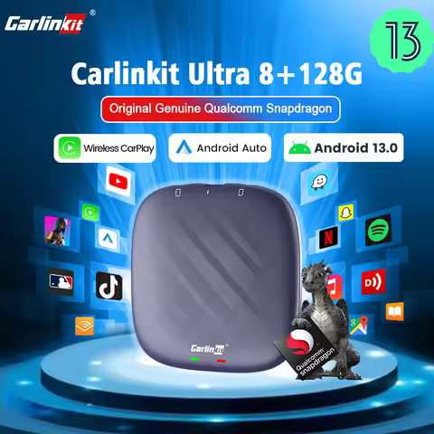 Carlinkit Android 13 Tv Box Support Netflix For YouTube Wireless CarPlay Android Auto Ultra 8+128G Q