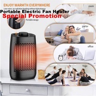 READY STOCKPortable Electric Fan Heater Rapid Heating Thermostat Electric Heater Space Heater Fan He