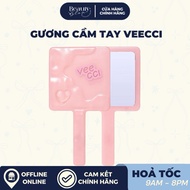 VEECCI Pastel Pink Wavy Hand Mirror