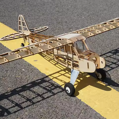 RealHawk J3 Cub 1010mm Balsa Wood RC Airplane Kit Airframe Only No Electronics Laser Cut DIY Hobby M