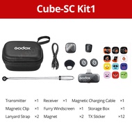 Godox CUBE Wireless Button Microphone Range of 300 Meters 10 hours Battery life APP Control Magnetic