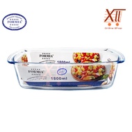 FORMiA FR~876318 Glass Loaf Pan 1.8 Liter Square Glass Pan