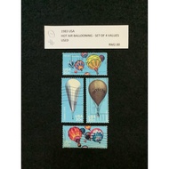 1983 USA HOT AIR BALLOONING-SET OF 4 VALUES USED
