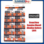 10PCS LR41 LR44 LR1130  Maxell Micro Alkaline Battery Button Cell Lithium SB