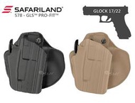 【KUI】沙法利蘭 578-GLS™ PRO-FIT 槍套 G17／G22，Safariland『黑、沙』S578-83