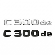 C300de Letters Emblem Badge Car Rear Trunk Logo Sticker For Mercedes Benz C Class W205 W206 C300 de 