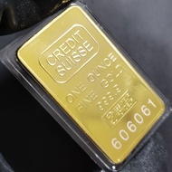 Swiss Bank 1 oz Gold Bar Commemorative Coin Alien Gold Coin Coin Foreign Currency Collection Crafts 