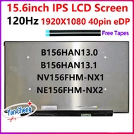15.6 Skrin Lcd Laptop 120hz B156han13.1 B156han13.0 Fit Ne156fhm-nx2 Nx1 Untuk Lenovo Legion 5-15arh