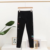 Liu Jialing Street Wear ed Edhardy 21 Summer Little Pegasus Unicorn Diamond Print Leggings Women's L