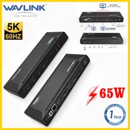 Wavlink USB C HUB Dual 5K ที่60Hz DP หรือ Dual 4K ที่60Hz HDMI 65วัตต์Displaylink Driver 2XDisplay P