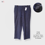 Uniqlo linen Stripe Work Pants